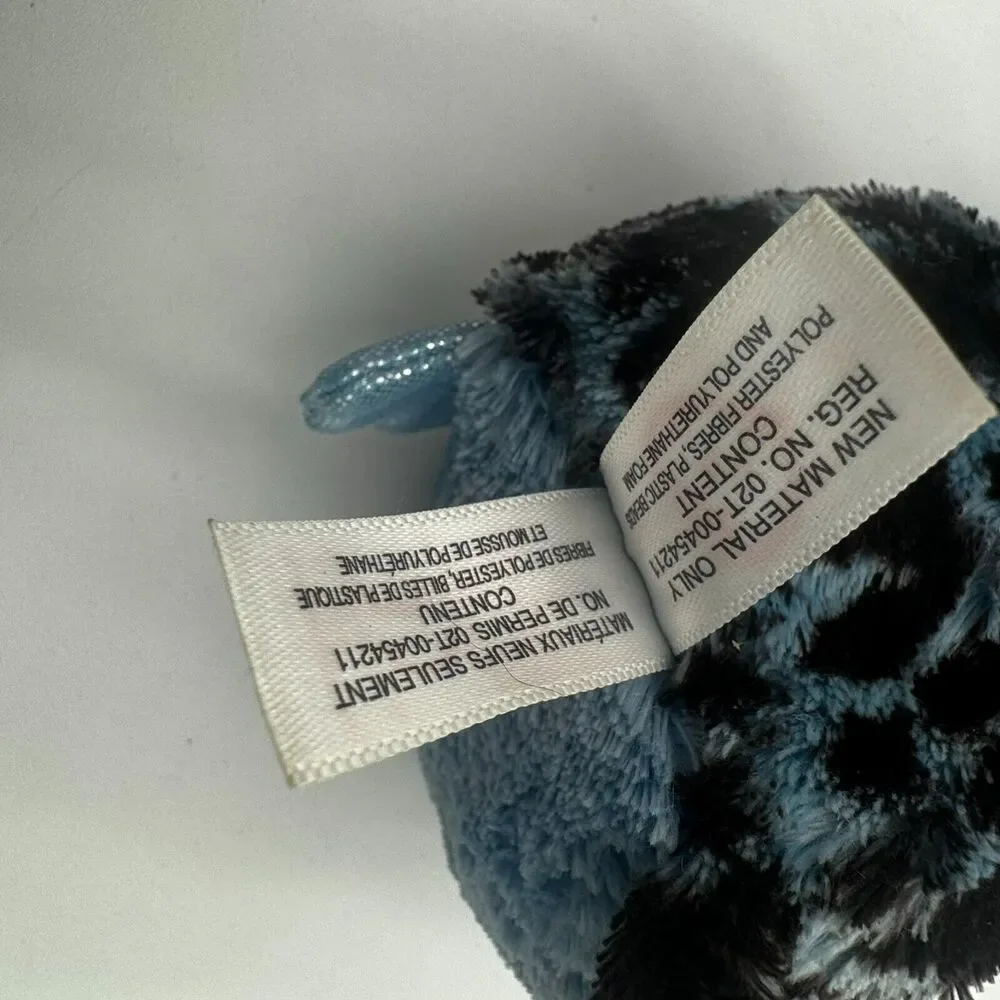 TY Beanie Boos Yago Blue & Black Owl 6” Plush Retired Fall Bird‎ big eyes